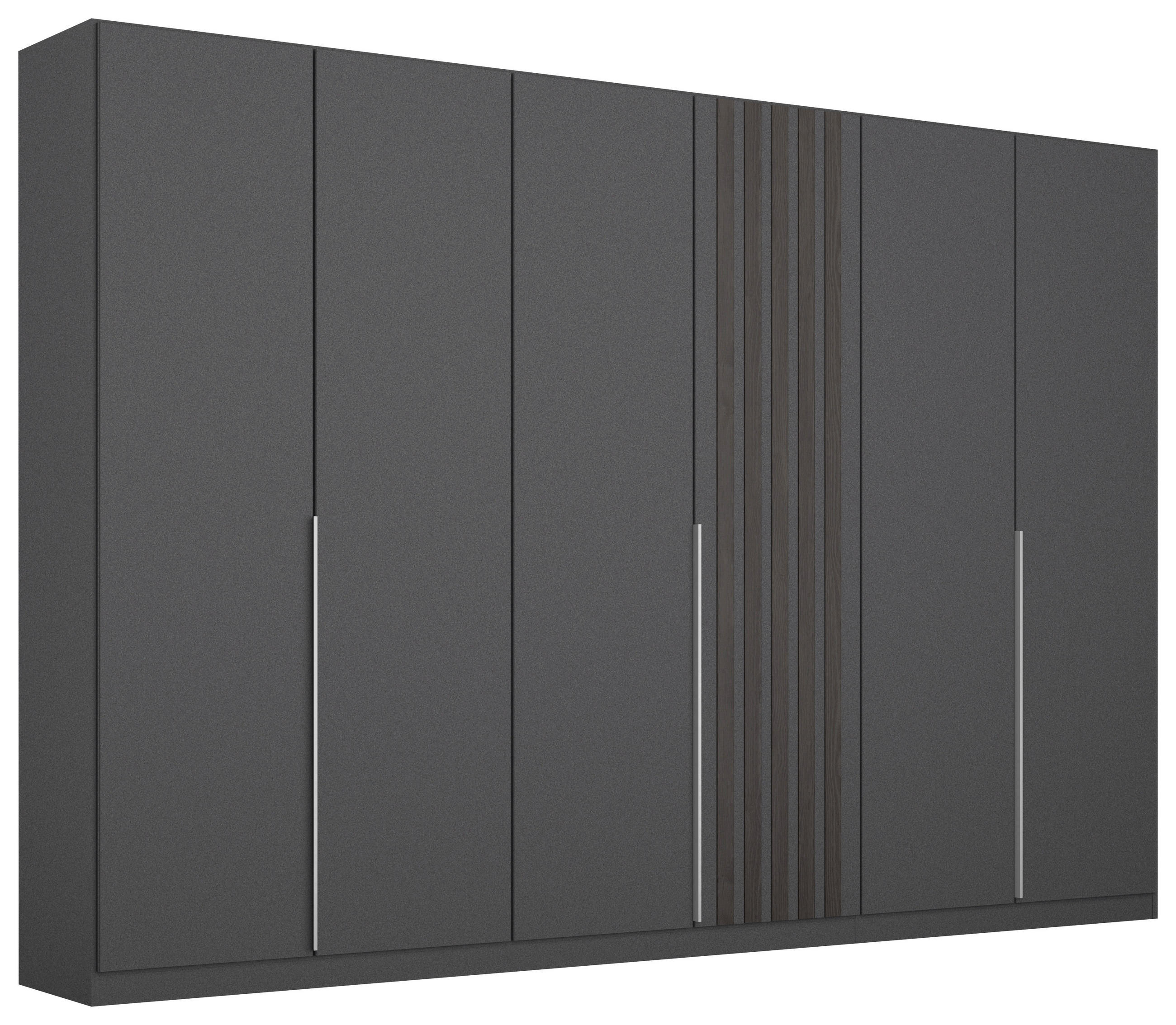 DREHTÜRENSCHRANK 271/210/54 cm 6-türig Grau  - Alufarben/Weiß, MODERN, Holzwerkstoff/Metall (271/210/54cm) - Rauch Möbel