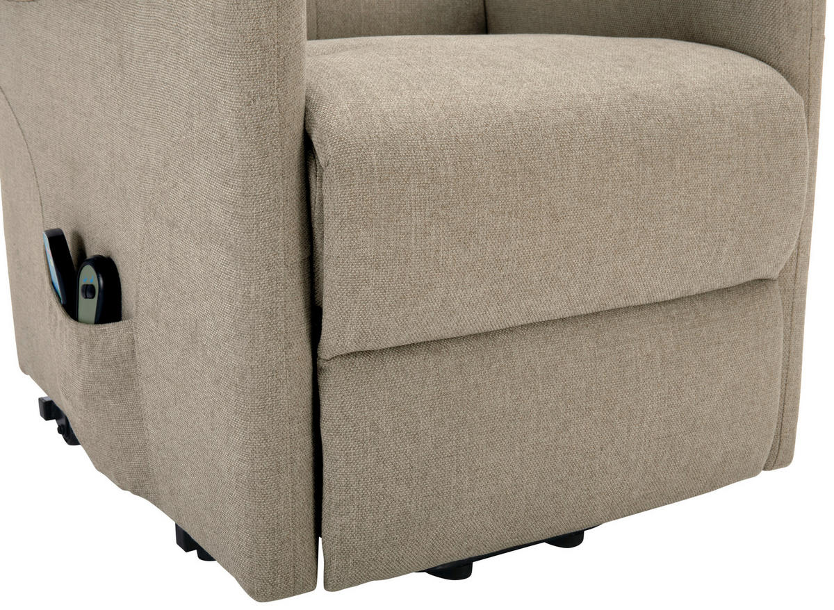 MASSAGESESSEL Mikrofaser Naturfarben    - Schwarz/Naturfarben, KONVENTIONELL, Kunststoff/Textil (72/102/86cm) - MID.YOU