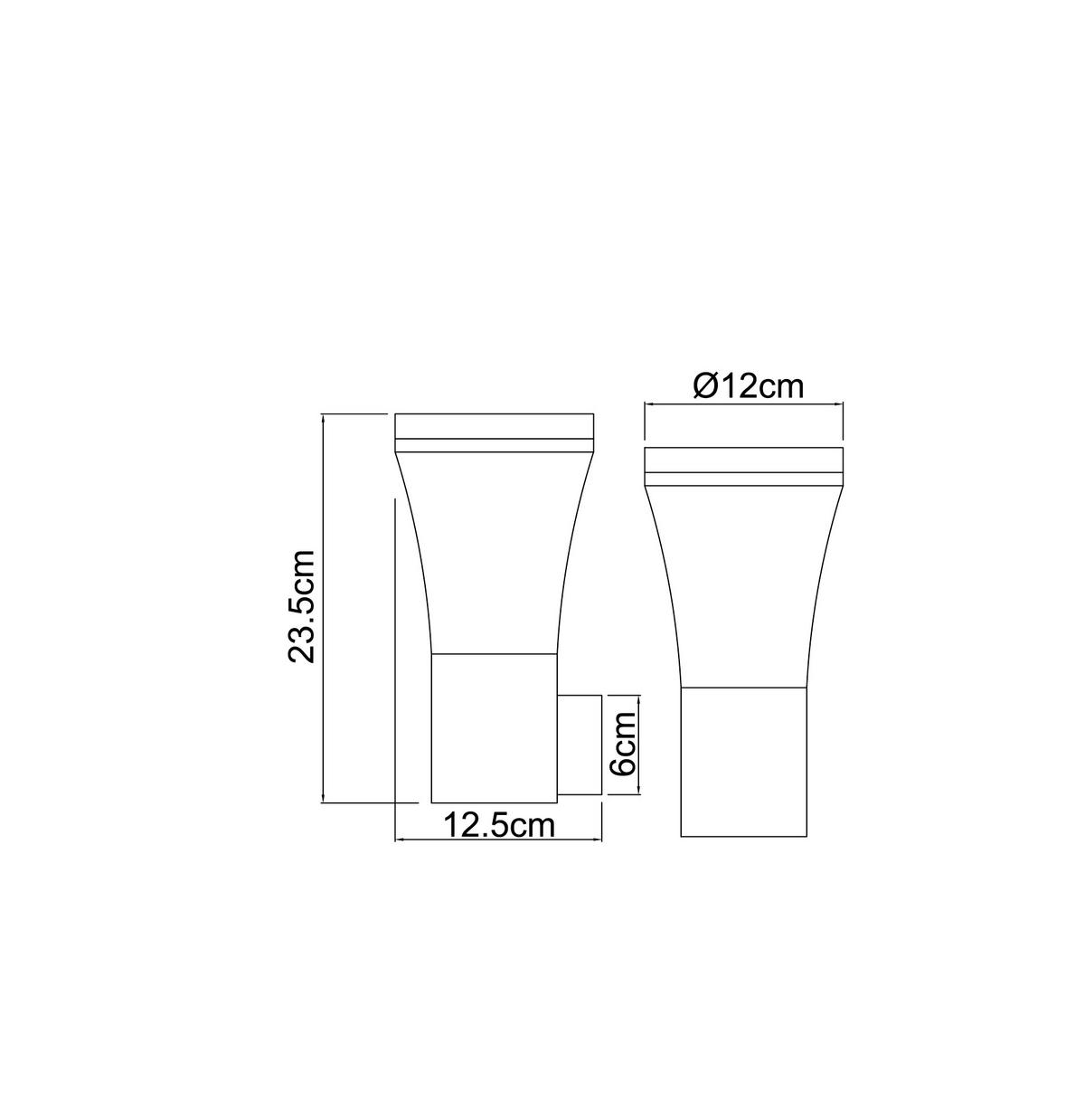 ZUNANJA STENSKA SVETILKA  Alido   12/12,5/23,5 cm          - barve nerjavečega jekla/opal, Basics, kovina/umetna masa (12/12,5/23,5cm)