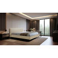 POLSTERBETT gepolstertes Kopfteil, Lattenrost, Bettkasten Beige 200/200 cm  - Beige/Schwarzchrom, KONVENTIONELL, Leder/Holz (200/200cm) - Esposa