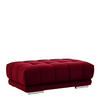 HOCKER Textil Rot  - Chromfarben/Rot, Design, Textil (126/42/76cm) - Beldomo Speed