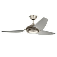 DECKENVENTILATOR  152/38 cm    - Champagner/Edelstahlfarben, Design, Kunststoff (152/38cm) - Elstead Lighting