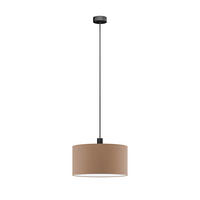 FÜGGŐLÁMPA 50/130 cm  - világosbarna, Basics, műanyag/textil (50/130cm)