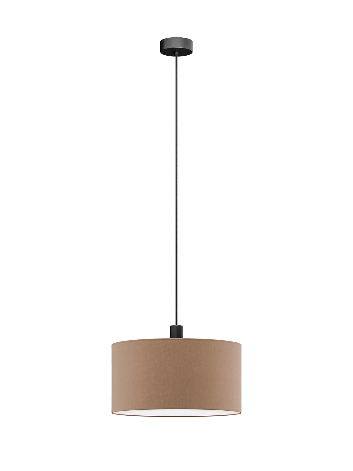 FÜGGŐLÁMPA 50/130 cm  - világosbarna, Basics, műanyag/textil (50/130cm)