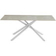 ESSTISCH rechteckig Beige  - Beige, Design, Stein/Metall (180/90/76cm) - Carryhome