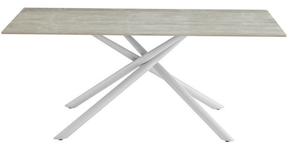 ESSTISCH rechteckig Beige  - Beige, Design, Stein/Metall (180/90/76cm) - Carryhome
