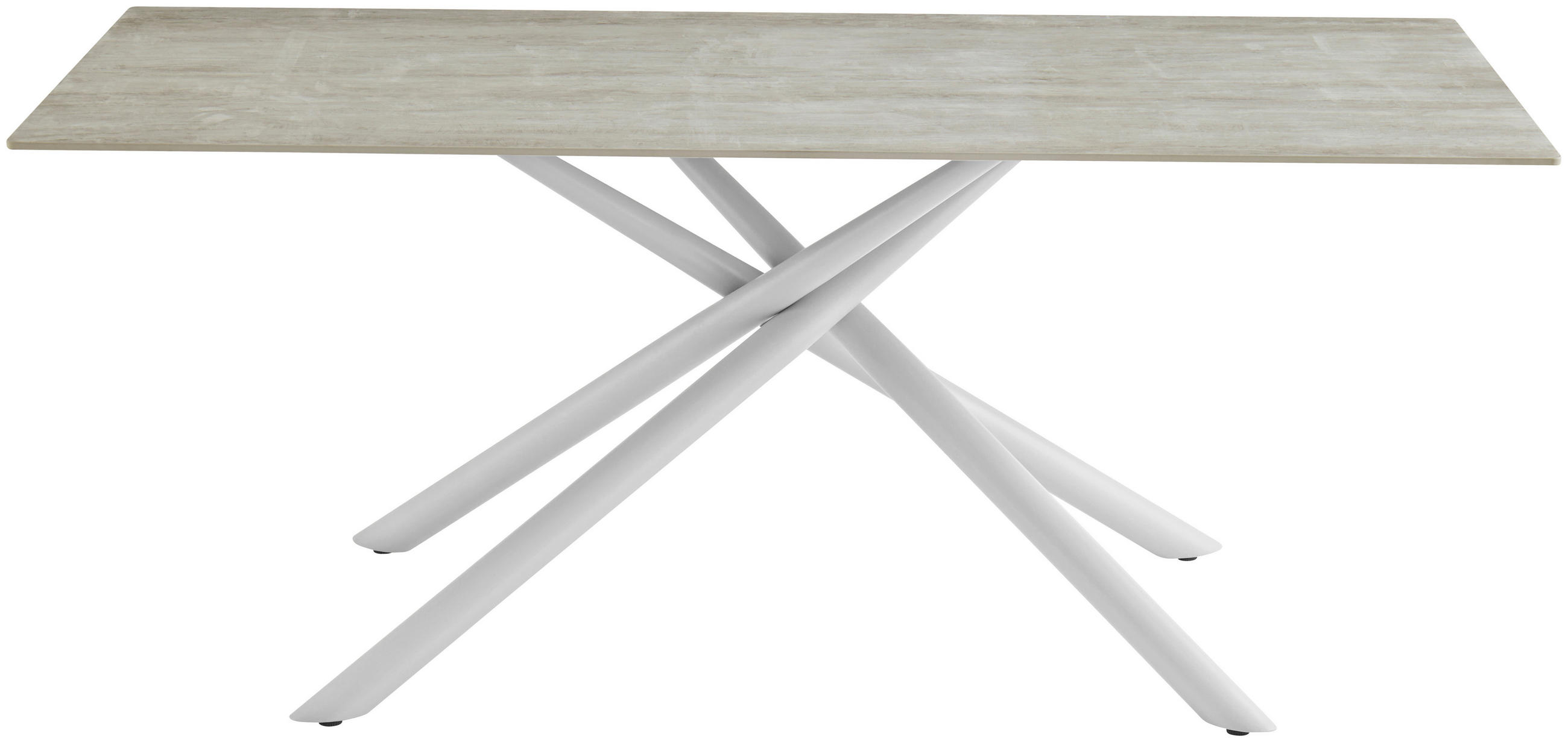 ESSTISCH rechteckig Beige  - Beige, Design, Stein/Metall (180/90/76cm) - Carryhome