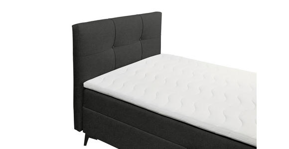 BOXBETT 120/200 cm  in Anthrazit  - Anthrazit, Basics, Holzwerkstoff/Textil (120/200cm) - Xora