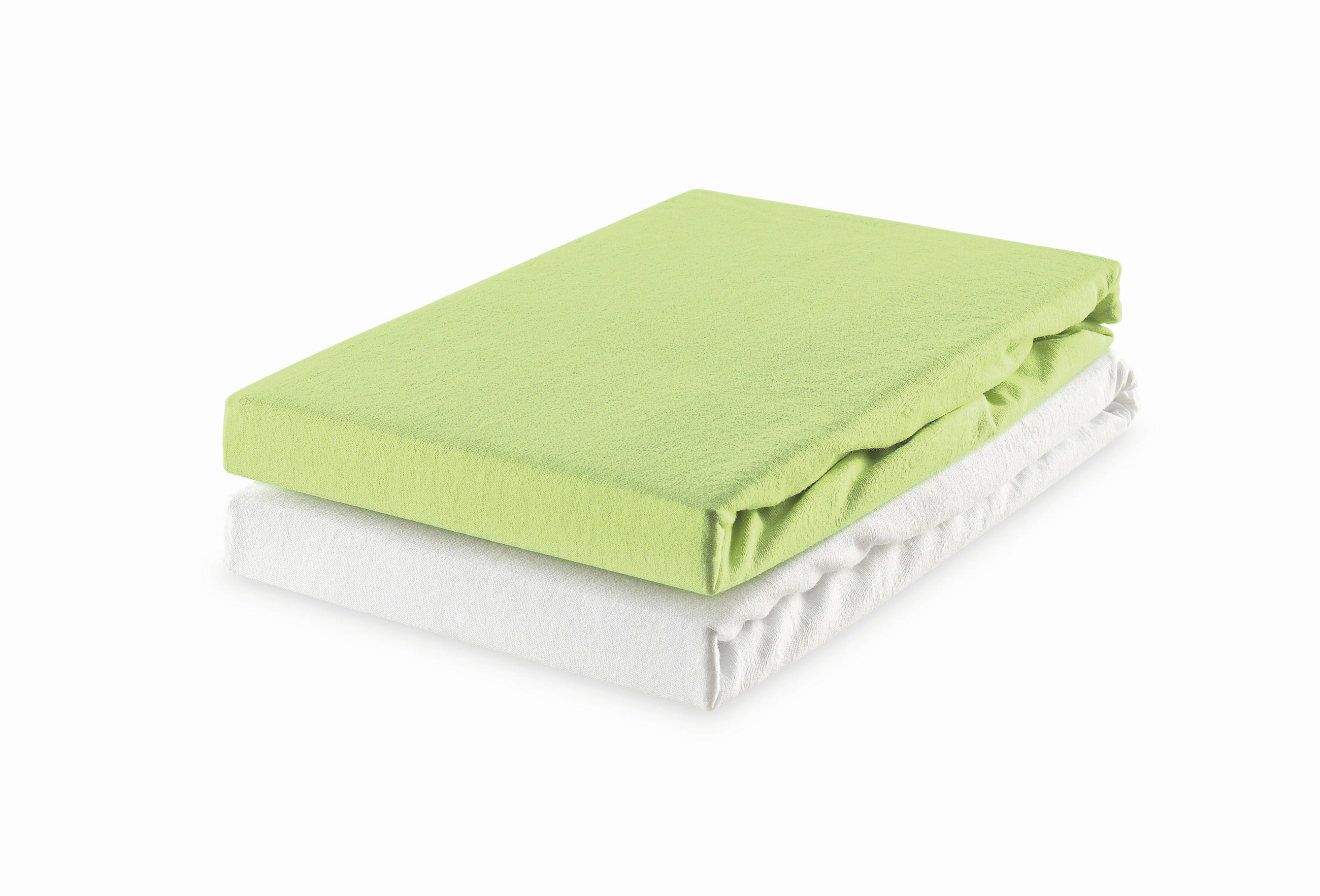 DĚTSKÉ ELASTICKÉ PROSTĚRADLO 60-70/120-140 cm  - bílá/zelená, Basics, textil (60-70/120-140cm) - My Baby Lou