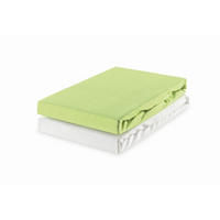 DĚTSKÉ ELASTICKÉ PROSTĚRADLO 60-70/120-140 cm  - bílá/zelená, Basics, textil (60-70/120-140cm) - My Baby Lou