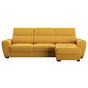 ECKSOFA Senfgelb Velours  - Senfgelb/Schwarz, KONVENTIONELL, Kunststoff/Textil (285/177cm) - Carryhome