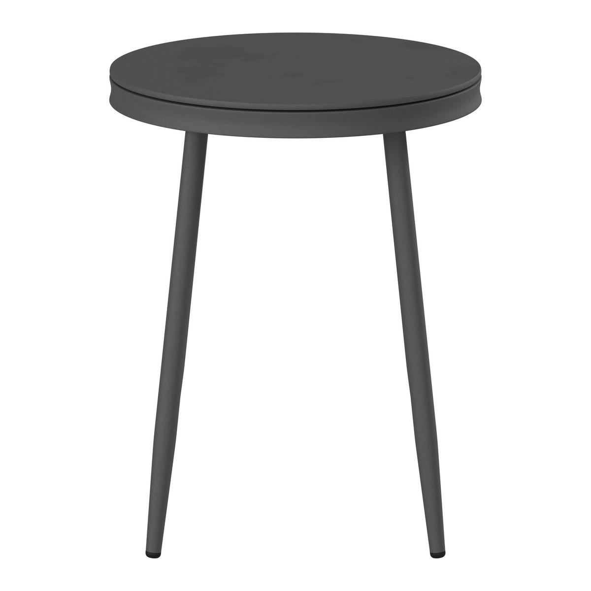 BALKONSET  3-teilig  - Anthrazit/Braun, MODERN, Glas/Kunststoff (60/45/75/53/66/45cm) - Ambia Garden