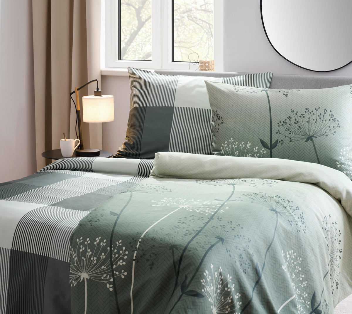 POSTELJINA Mavie 140/200 cm saten zelena  - zelena, Konvencionalno, tekstil (140/200cm) - Esposa