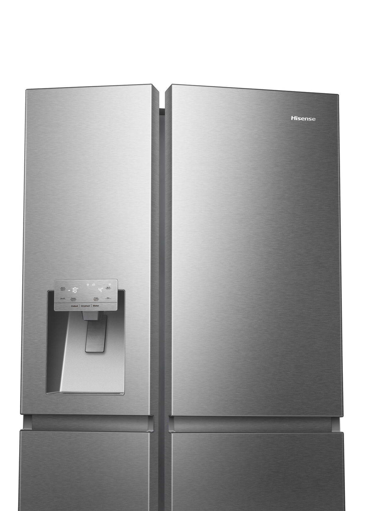 SIDE-BY-SIDE 91/179,5/73 cm RS818N4TIC  - Edelstahlfarben, Basics, Glas/Kunststoff (91/179,5/73cm) - Hisense