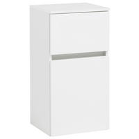 SPODNÁ SKRINKA, 40/79/35 cm - biela/strieborná, Konventionell, kompozitné drevo (40/79/35cm) - Held