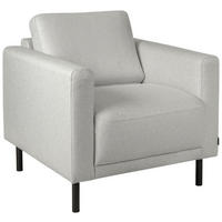 FÅTÖLJ i textil, metall, trä ljusgrå  - ljusgrå/svart, Design, metall/trä (78/78/85cm) - Pure Home Comfort