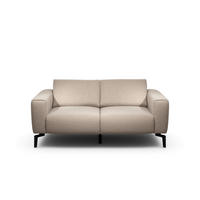 2-SITZER-SOFA Chenille Sandfarben  - Sandfarben/Schwarz, Design, Textil/Metall (180/86/86-94cm) - SENSOO