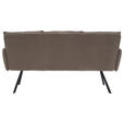 SITZBANK 180/93/67 cm Cord Braun Metall  - Schwarz/Braun, Design, Textil/Metall (180/93/67cm) - Novel