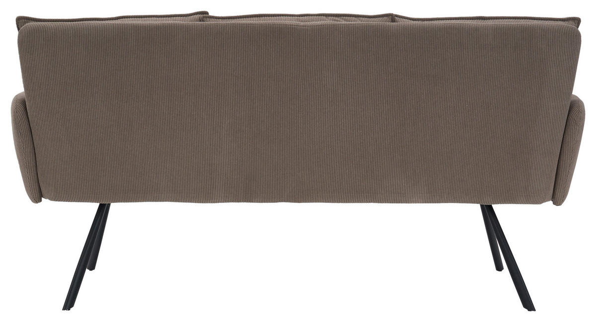 SITZBANK 180/93/67 cm Cord Braun Metall  - Schwarz/Braun, Design, Textil/Metall (180/93/67cm) - Novel