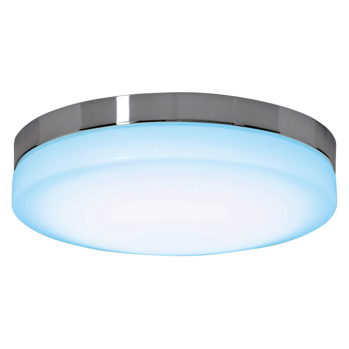 LED-DECKENLEUCHTE 29 cm  - Chromfarben/Weiß, Design, Kunststoff/Metall (29cm) - Näve