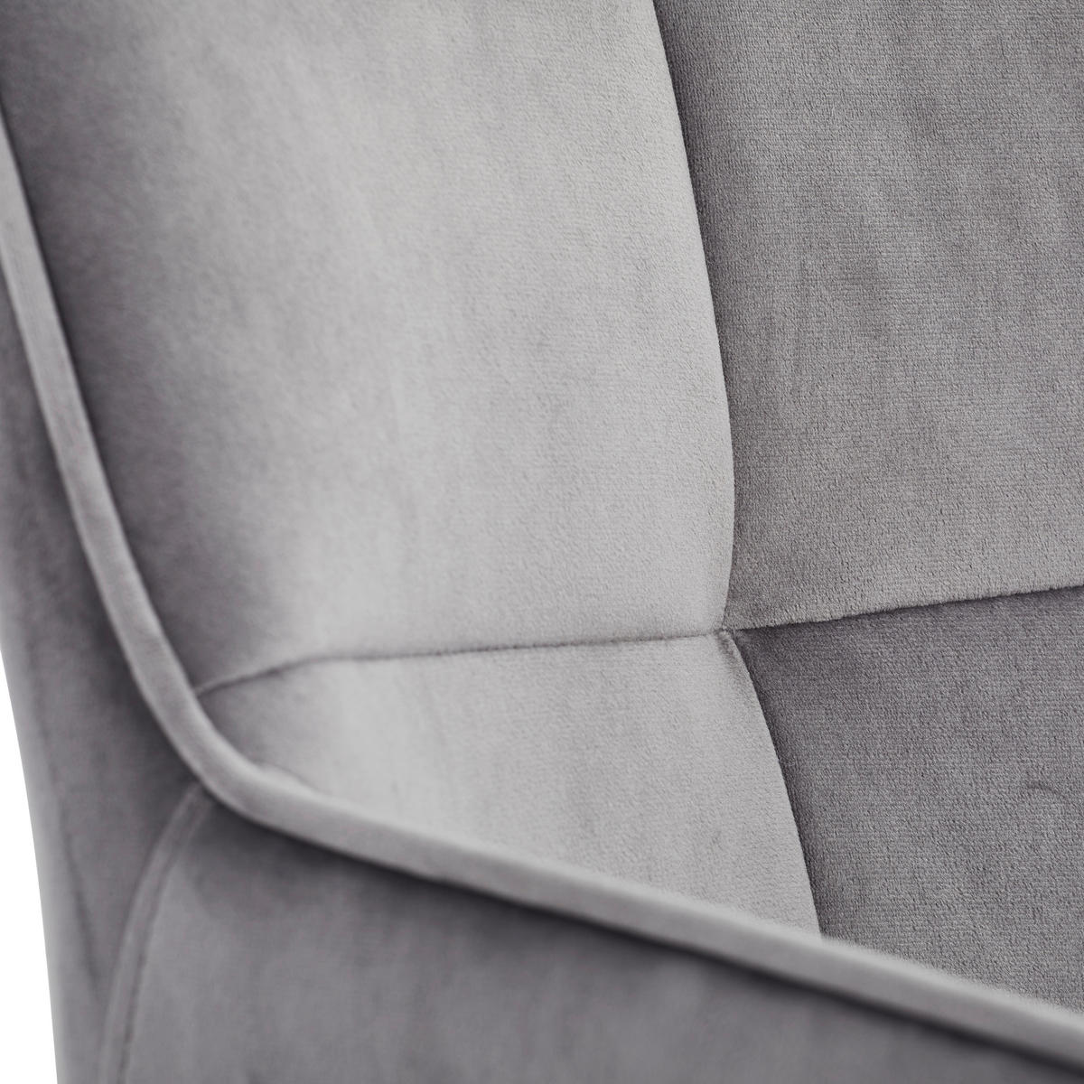 ARMLEHNSTUHL  in Eisen Samt  - Schwarz/Grau, MODERN, Holz/Textil (57/83,5/60cm) - Livetastic