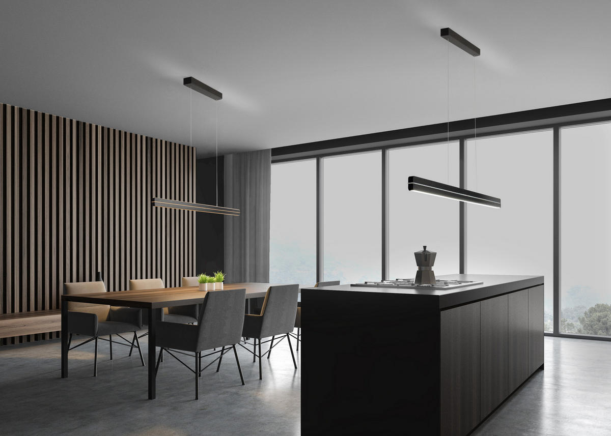 LED-HÄNGELEUCHTE 118/10/140 cm  - Schwarz, Basics, Metall (118/10/140cm) - BOPP