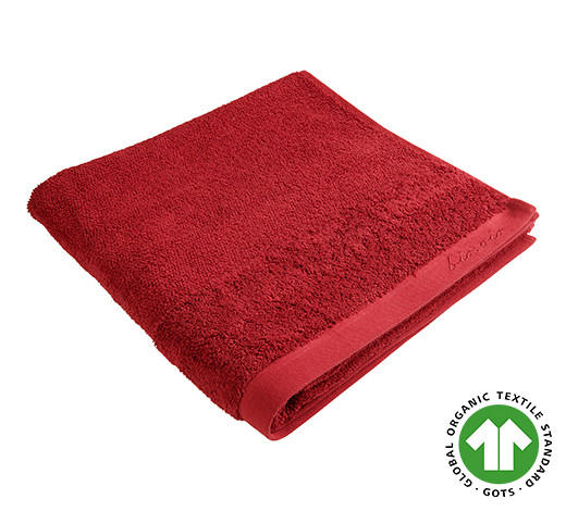 DUSCHTUCH Bonita 70/140 cm - Bordeaux, Natur, Textil (70/140cm) - Bio:Vio
