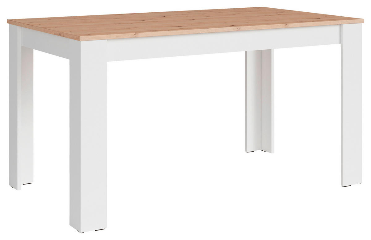 ESSTISCH in Holzwerkstoff 120/80/75 cm   - Weiß/Eiche Artisan, LIFESTYLE, Holzwerkstoff (120/80/75cm) - MID.YOU