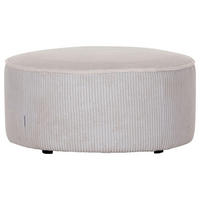 HOCKER in Textil Naturfarben, Weiss  - Weiss/Schwarz, Konventionell, Kunststoff/Textil (75/38/75cm) - MID.YOU