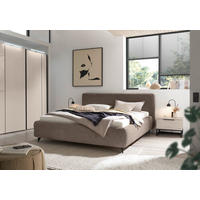 POLSTERBETT 180/200 cm,  in Braun, Bettkasten, Lattenroste, Matratzen, H2 + H3 = mittel + fest  - Birkefarben/Buchefarben, Design, Holz/Textil (180/200cm) - Musterring
