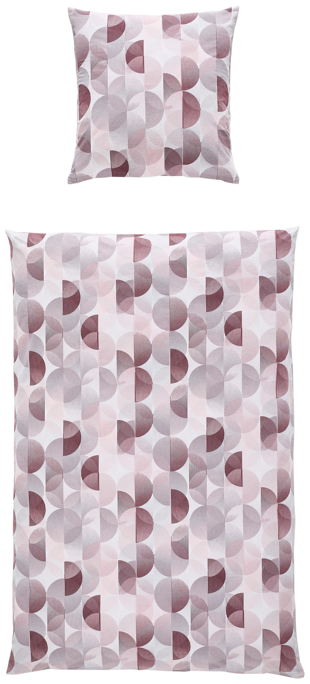 BETTWÄSCHE 2-teilig Biber 135/200 cm  - Beere, Design, Textil (135/200cm) - Janine