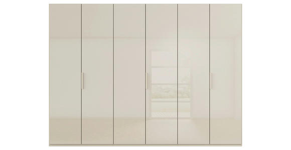 DREHTÜRENSCHRANK 301/235/61 cm,  in Champagner, 6-türig  - Champagner, Basics, Glas/Holzwerkstoff (301/235/61cm) - Novel