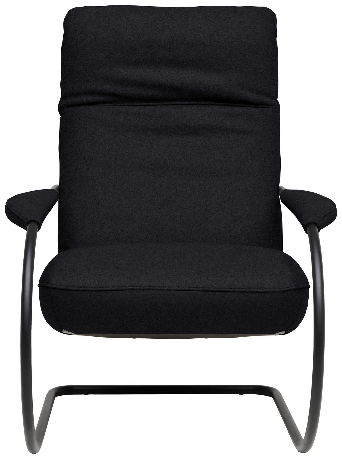 SESSEL in Echtleder Anthrazit  - Anthrazit/Schwarz, Design, Leder/Metall (80/104/99cm) - Koinor