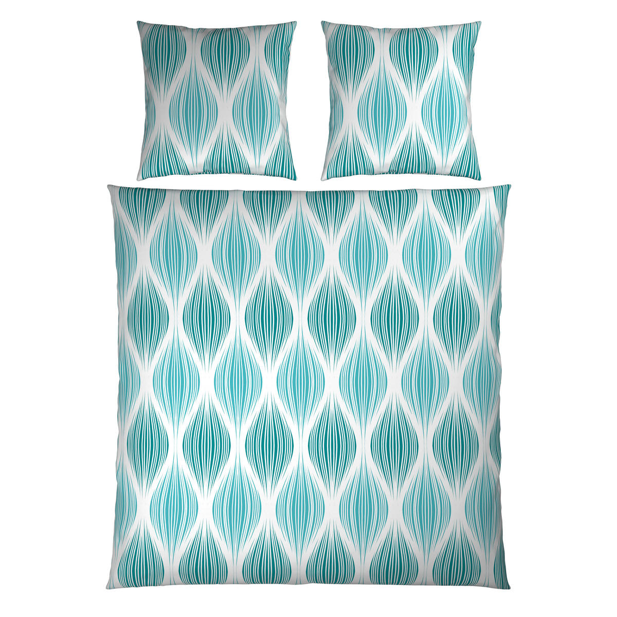 BETTWÄSCHE Satin 200/200 cm  - Blau, Textil (200/200cm) - Novel