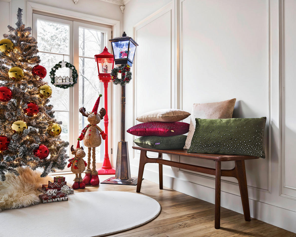 LED LAMPÁŠ plast - biela/zelená, Lifestyle, plast (37,5/185/37,5cm) - X-Mas