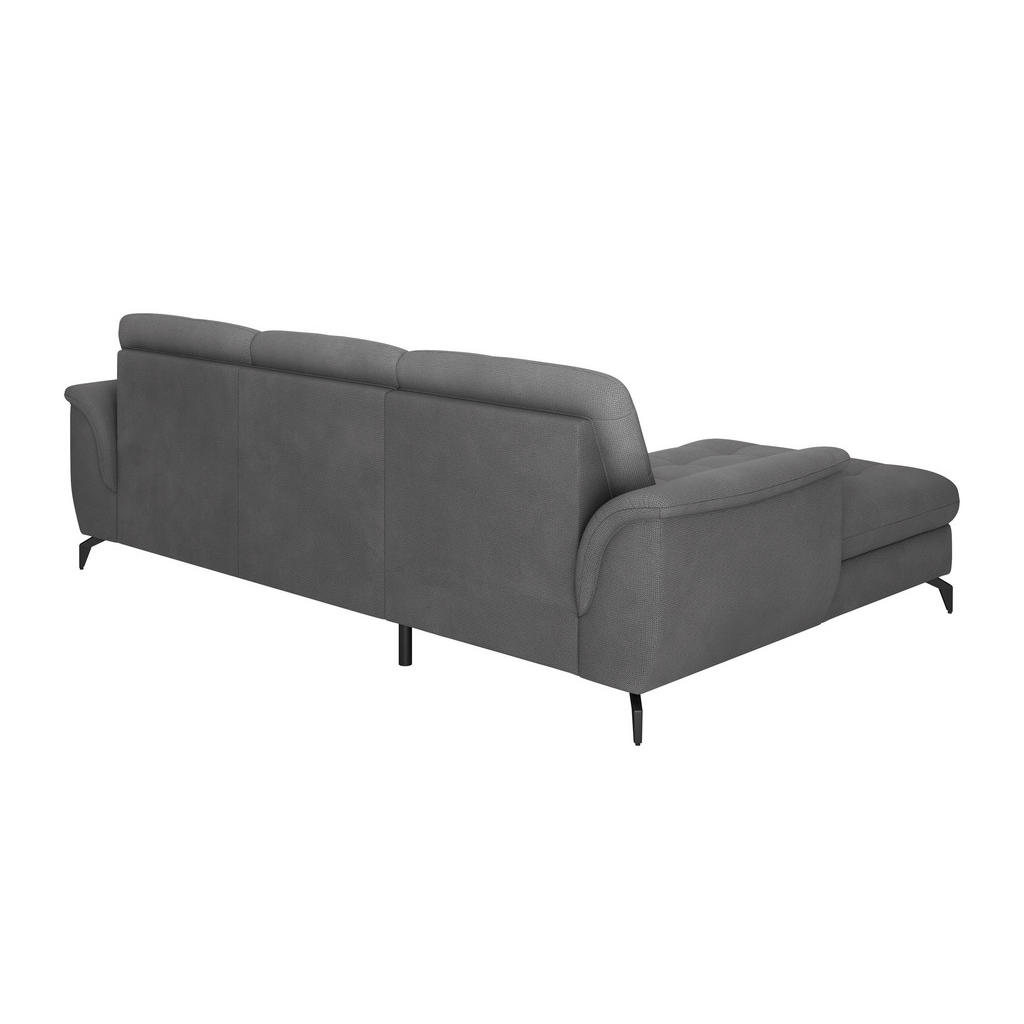 Thumbnail - Sit & More Ecksofa Zora E, Grau, Textil, 4,5-Sitzer, Ottomane links, L-Form, 262x164 cm, Goldenes M, Oeko-Tex® Standard ...
