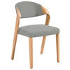STUHL Eichefarben, Hellgrau Altholz, Eiche massiv  - Eichefarben/Hellgrau, Design, Holz/Textil (53/82/57cm) - Voglauer