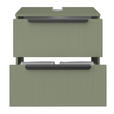WASCHBECKENUNTERSCHRANK 60/53/38,5 cm - Schwarz/Grün, ROMANTIK / LANDHAUS, Holzwerkstoff/Metall (60/53/38,5cm) - Xora