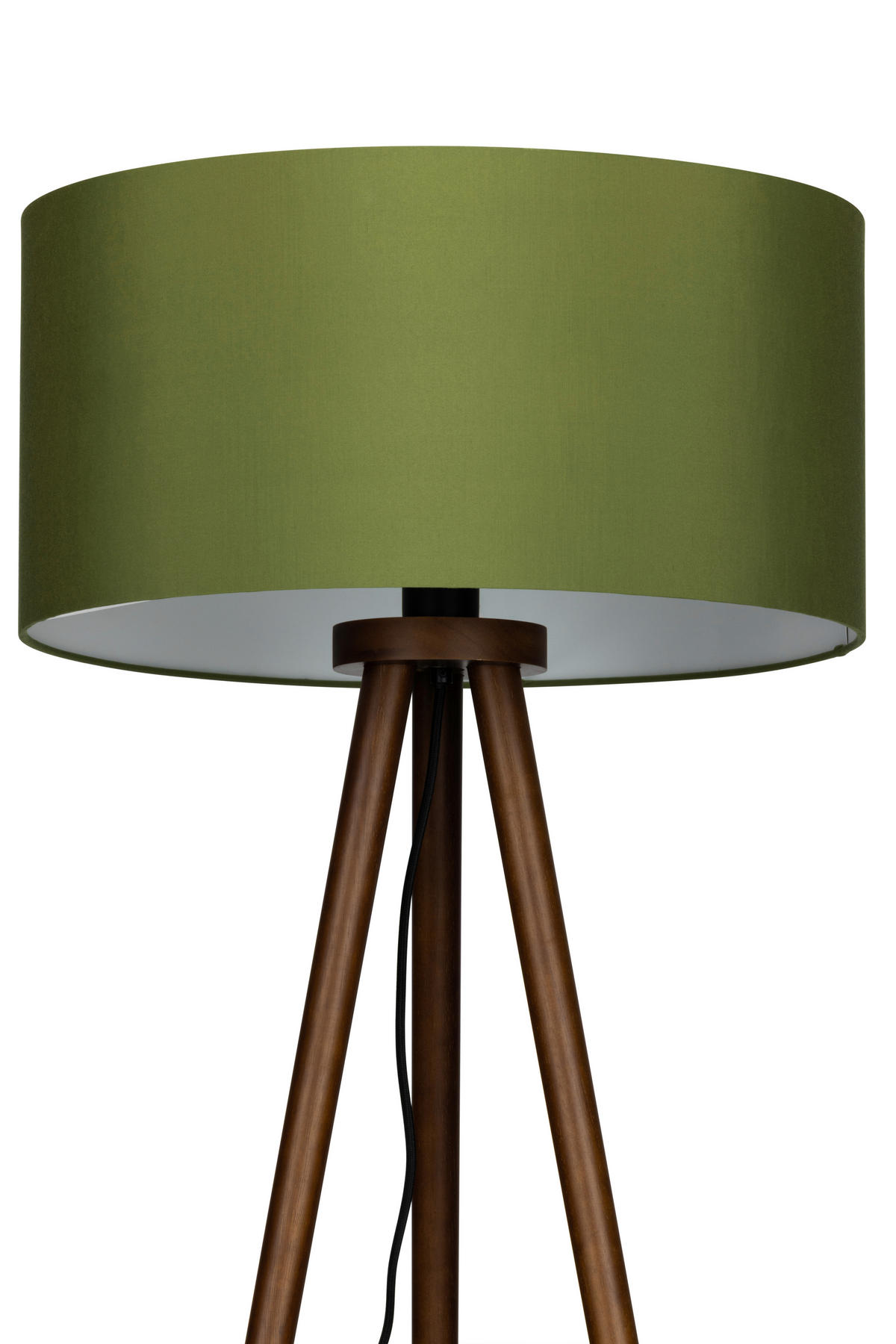 STEHLEUCHTE 50/150 cm  - Walnussfarben/Grün, Trend, Holz/Textil (50/150cm) - Collett's Monde