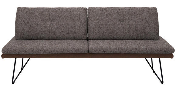 SITZBANK in Metall, Textil Braun - Schwarz/Braun, Design, Textil/Metall (208/91/72cm) - Dieter Knoll