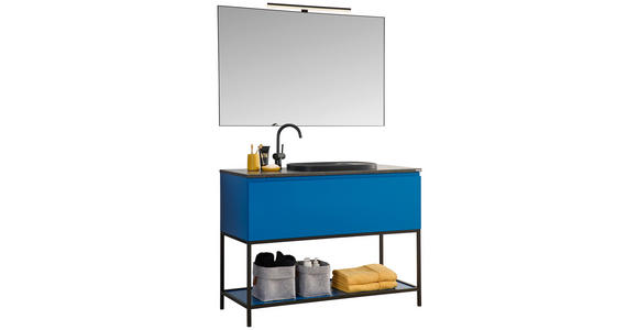 BADEZIMMER in 120 cm - Dunkelblau, Design, Glas/Holzwerkstoff (120cm) - Dieter Knoll
