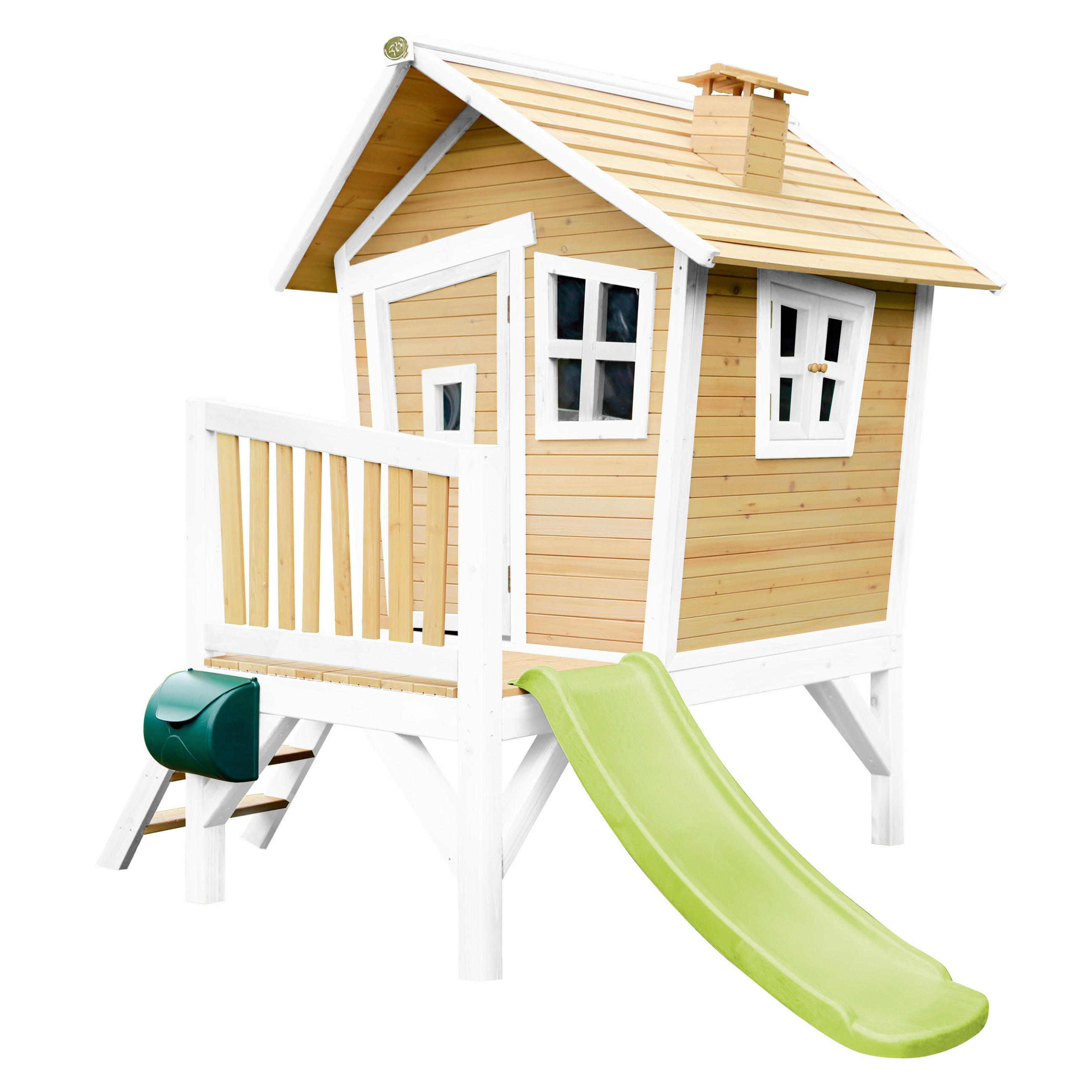 SPIELHAUS ROBIN 264/203/177 cm axi  - Braun/Weiß, Basics, Holz/Kunststoff (264/203/177cm) - Ambia Garden