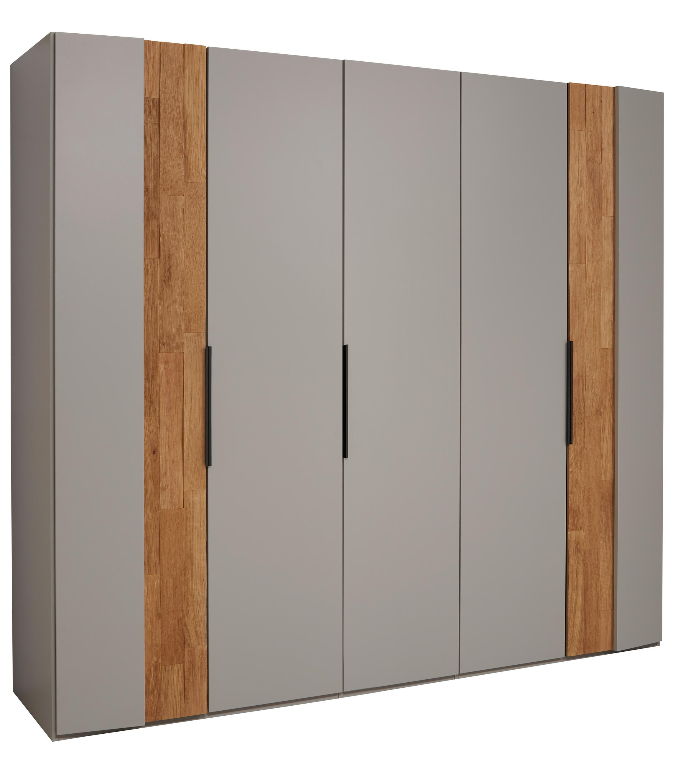 DREHTÜRENSCHRANK 251,9/223,3/62 cm 5-türig Hellgrau, Wildeiche  - Wildeiche/Hellgrau, Design, Holz/Holzwerkstoff (251,9/223,3/62cm) - Dieter Knoll