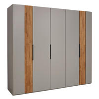DREHTÜRENSCHRANK 251,9/223,3/62 cm 5-türig Hellgrau, Wildeiche  - Wildeiche/Hellgrau, Design, Holz/Holzwerkstoff (251,9/223,3/62cm) - Dieter Knoll
