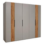 DREHTÜRENSCHRANK 251,9/223,3/62 cm 5-türig Hellgrau, Wildeiche  - Wildeiche/Hellgrau, Design, Holz/Holzwerkstoff (251,9/223,3/62cm) - Dieter Knoll