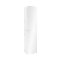 HOCHSCHRANK 40/180/35 cm  - Chromfarben/Weiß, KONVENTIONELL, Glas/Holzwerkstoff (40/180/35cm) - Xora