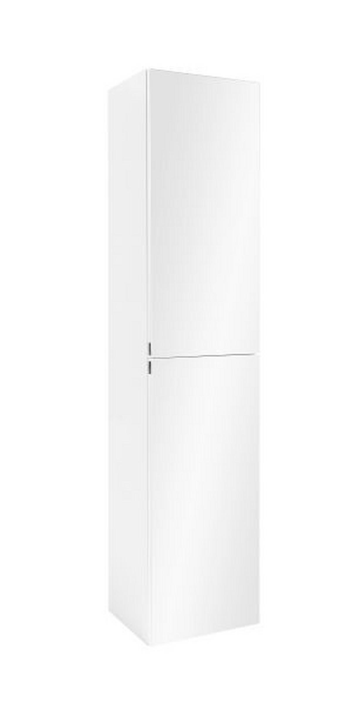 HOCHSCHRANK 40/180/35 cm  - Chromfarben/Weiß, KONVENTIONELL, Glas/Holzwerkstoff (40/180/35cm) - Xora