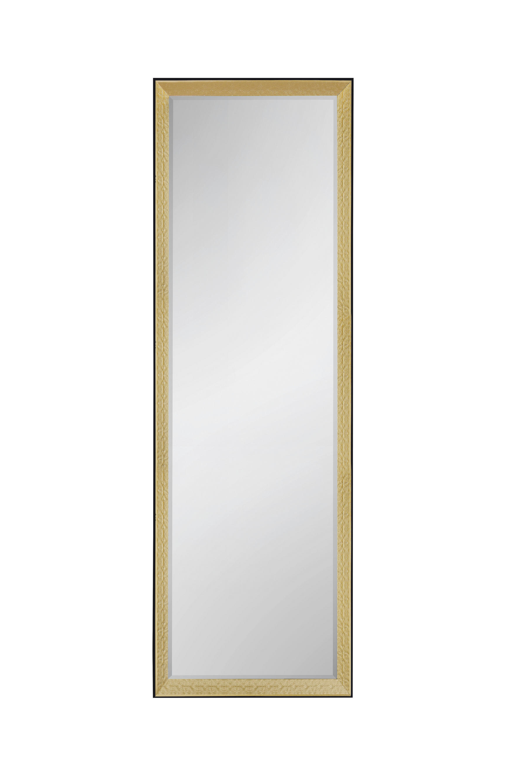 STENSKO OGLEDALO, 50/150/4,5 cm steklo  - zlate barve/črna, Konvencionalno, umetna masa/steklo (50/150/4,5cm) - MID.YOU