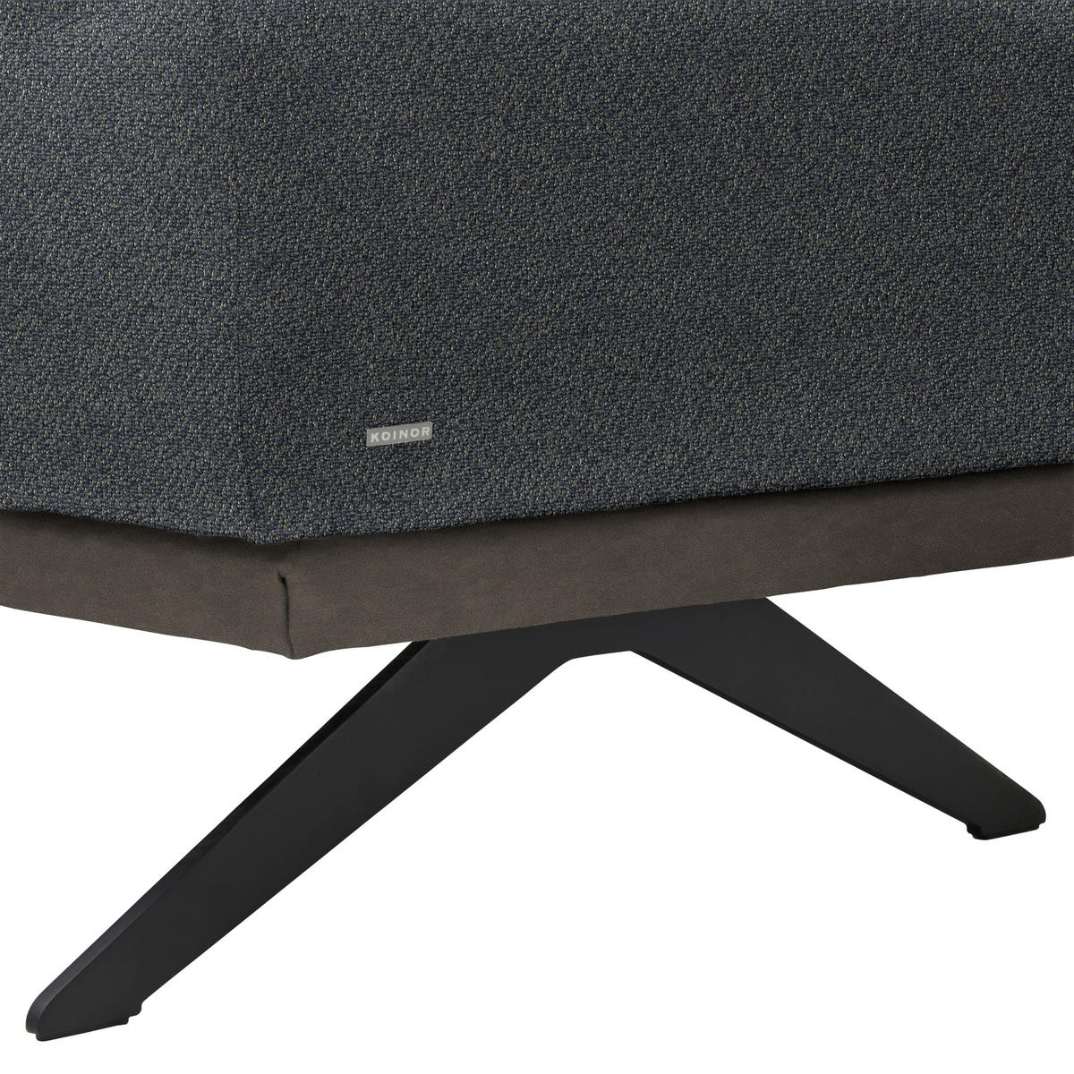 ECKSOFA in Flachgewebe Graublau  - Graublau/Dunkelgrau, Design, Textil/Metall (239/270cm) - Koinor