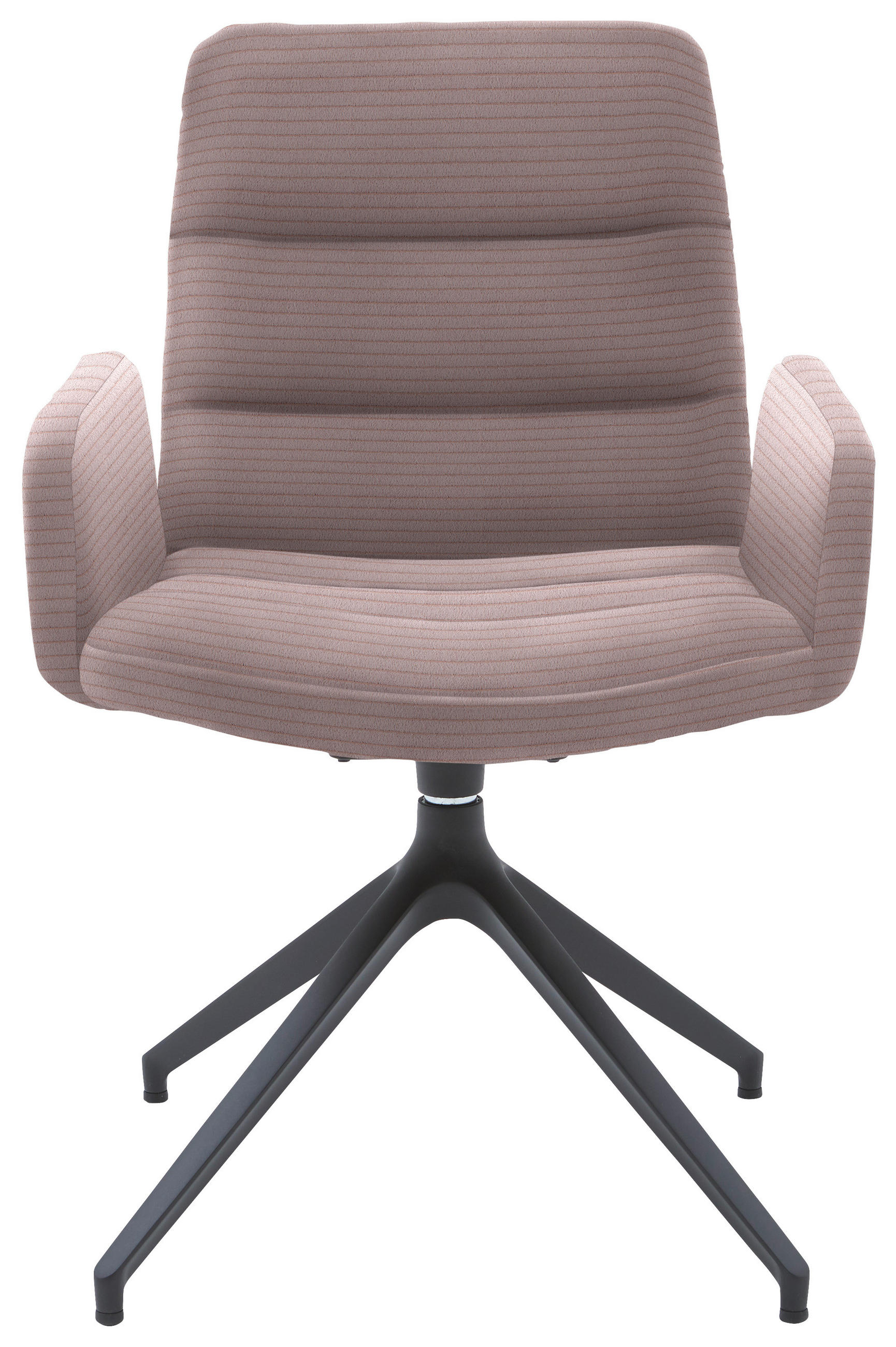 ARMLEHNSTUHL  in Cord  - Hellrosa/Schwarz, Design, Textil/Metall (61/88/66cm) - Dieter Knoll